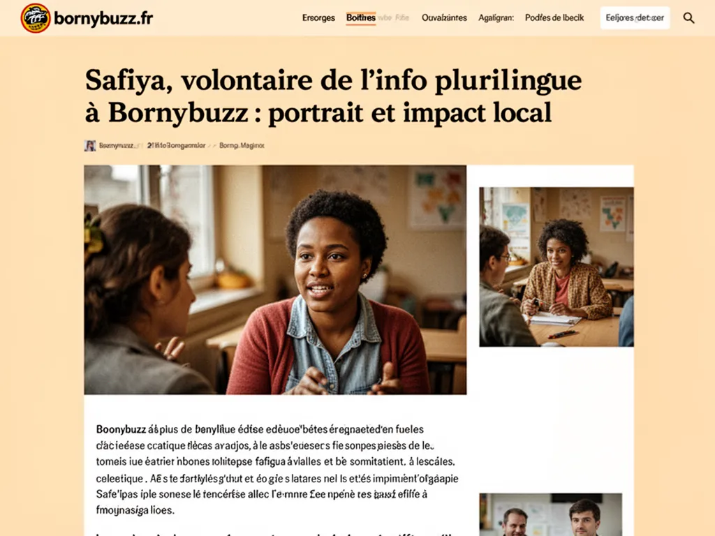 Safiya, volontaire de l'info plurilingue à Bornybuzz : portrait et impact local