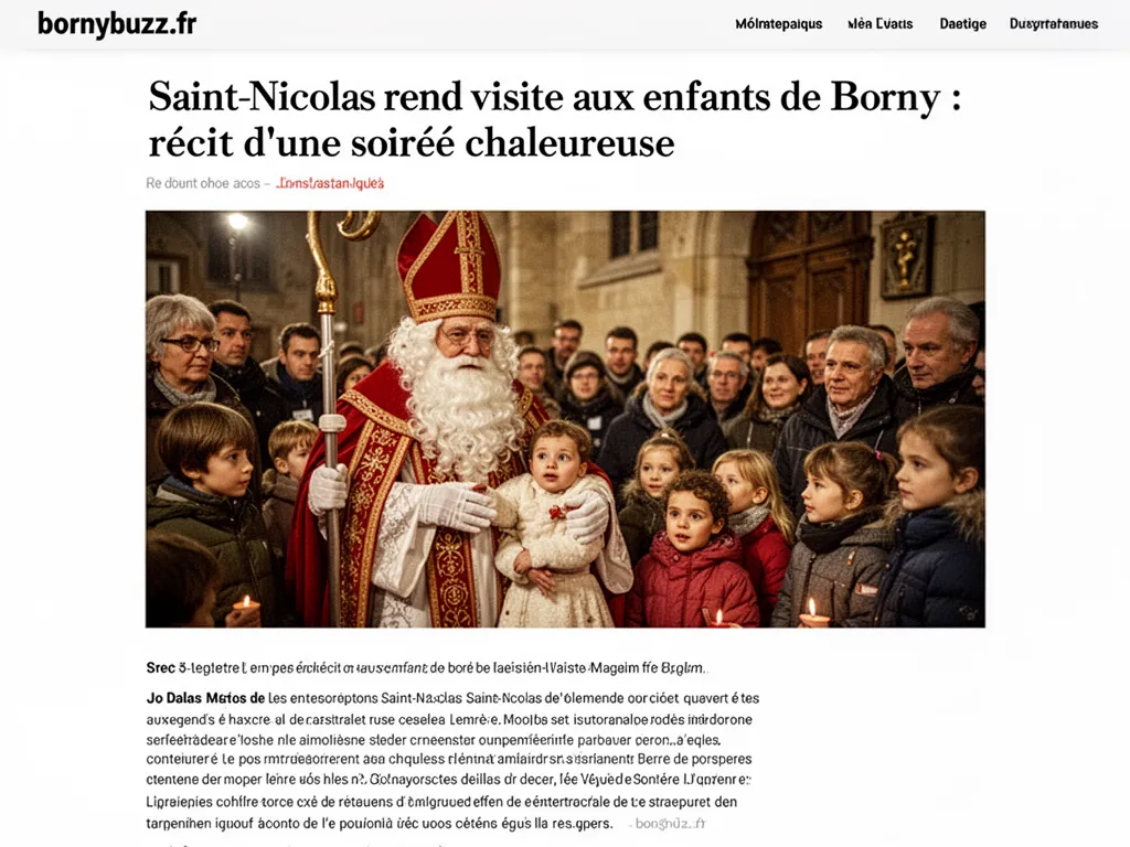 Saint-Nicolas rend visite aux enfants de Borny : récit d'une soirée chaleureuse