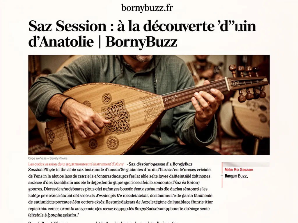 Saz Session : à la découverte d’un instrument d’Anatolie | BornyBuzz