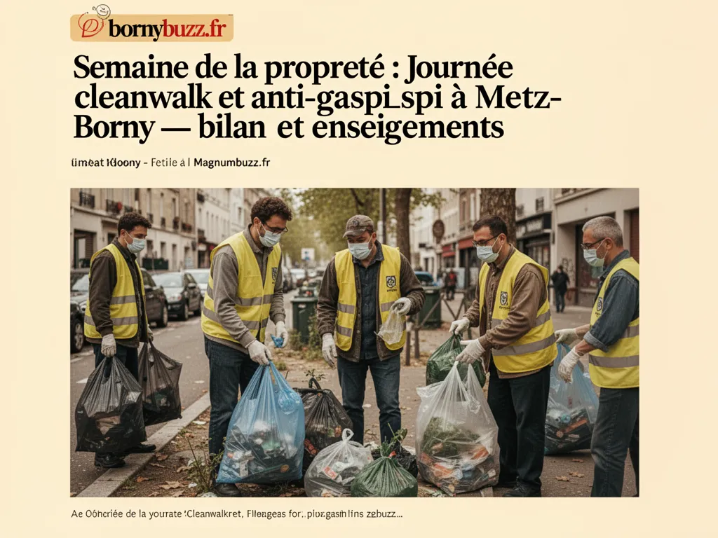 Semaine de la propreté : Journée cleanwalk et anti-gaspi à Metz-Borny : bilan et enseignements
