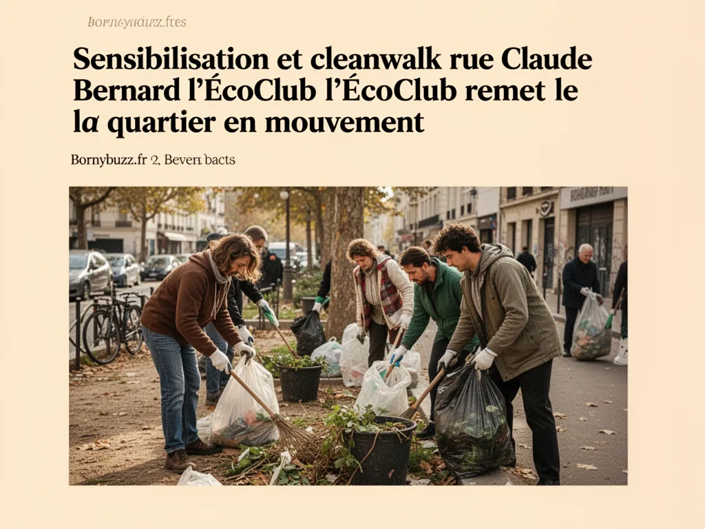 Sensibilisation et cleanwalk rue Claude Bernard : l’ÉcoClub remet le quartier en mouvement