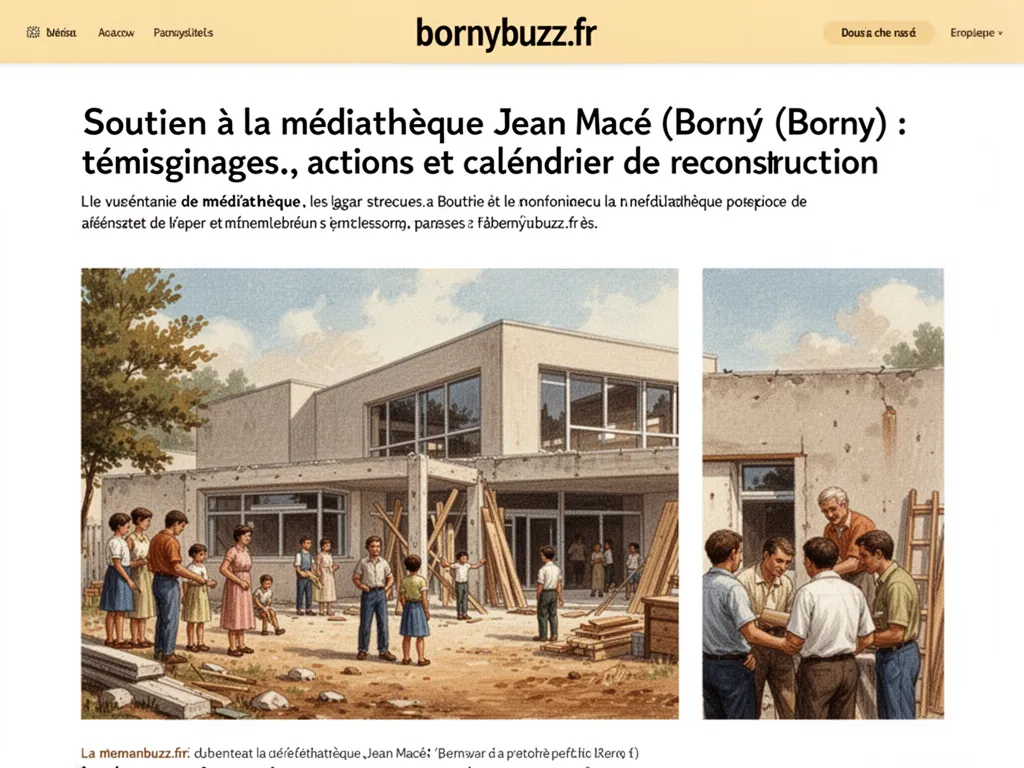 Soutien à la médiathèque Jean Macé (Borny) : témoignages, actions et calendrier de reconstruction