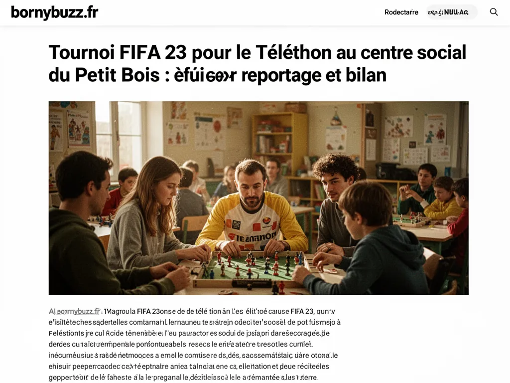 Tournoi FIFA 23 pour le Téléthon au centre social du Petit Bois : reportage et bilan
