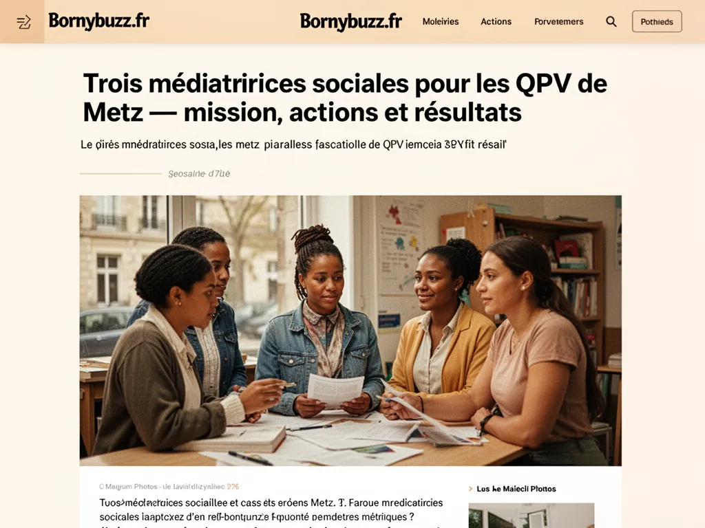 Trois médiatrices sociales pour les QPV de Metz : mission, actions et résultats