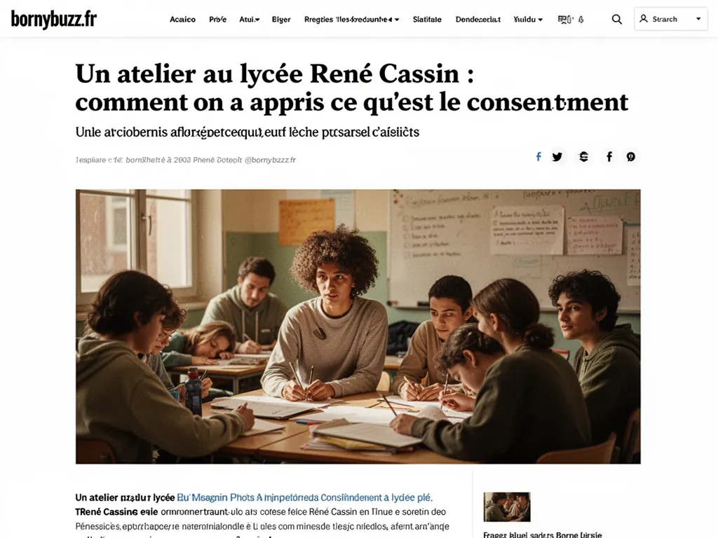 Un atelier au lycée René Cassin : comment on a appris ce qu’est le consentement