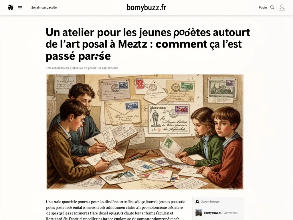 Un atelier pour les jeunes poètes autour de l'art postal à Metz : comment ça s'est passé