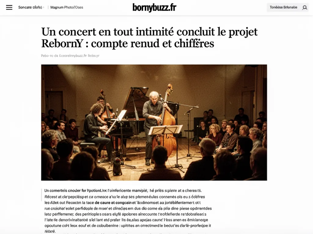 Un concert en tout intimité conclut le projet RebornY : compte rendu et chiffres