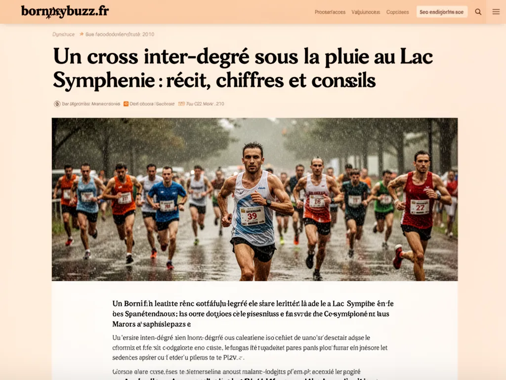 Un cross inter-degré sous la pluie au Lac Symphonie : récit, chiffres et conseils