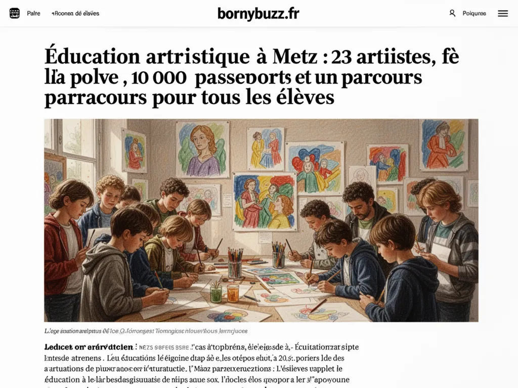 Éducation artistique à Metz : 23 artistes, 10 000 passeports et un parcours pour tous les élèves