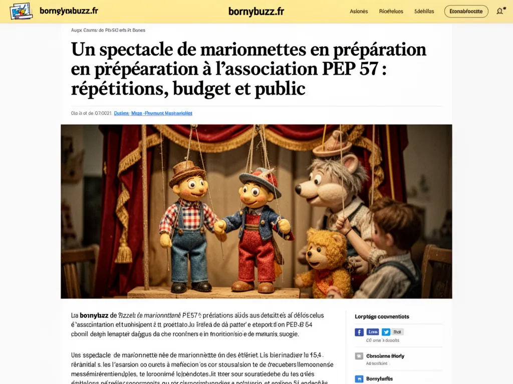 Un spectacle de marionnettes en préparation à l'association PEP 57 : répétitions, budget et public