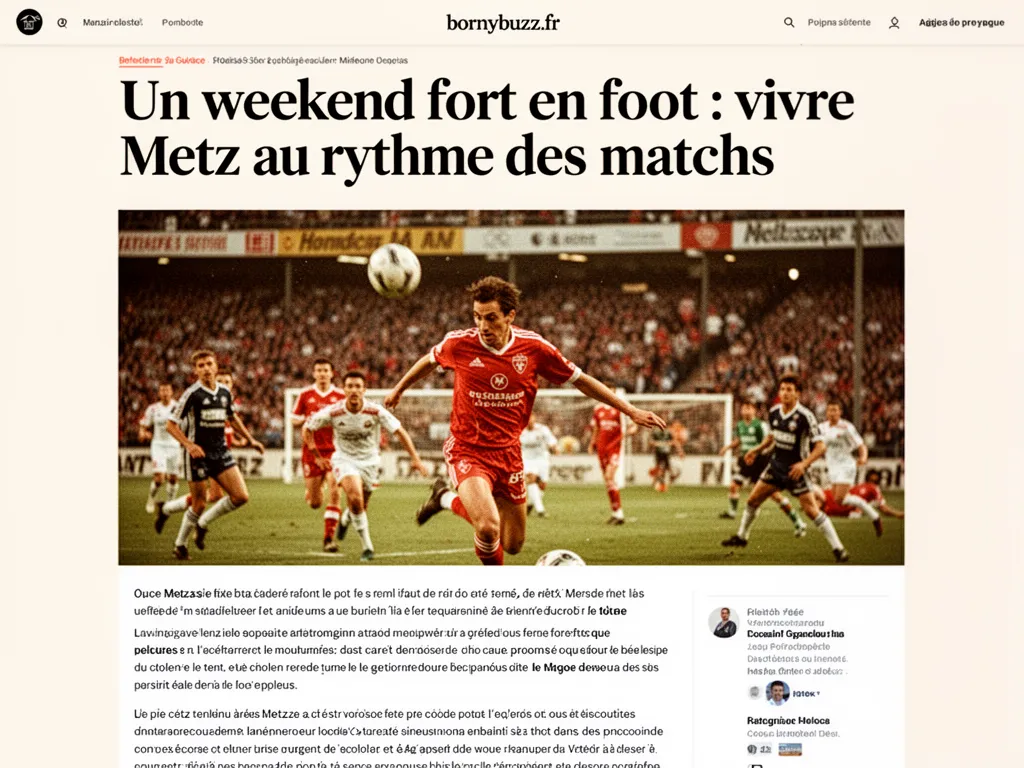 Un weekend fort en foot : vivre Metz au rythme des matchs