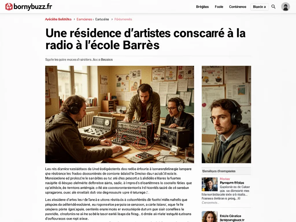 Une résidence d'artistes consacrée à la radio à l'école Barrès