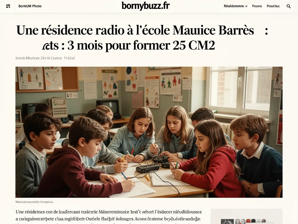 Une résidence radio à l’école Maurice Barrès : 3 mois pour former 25 CM2