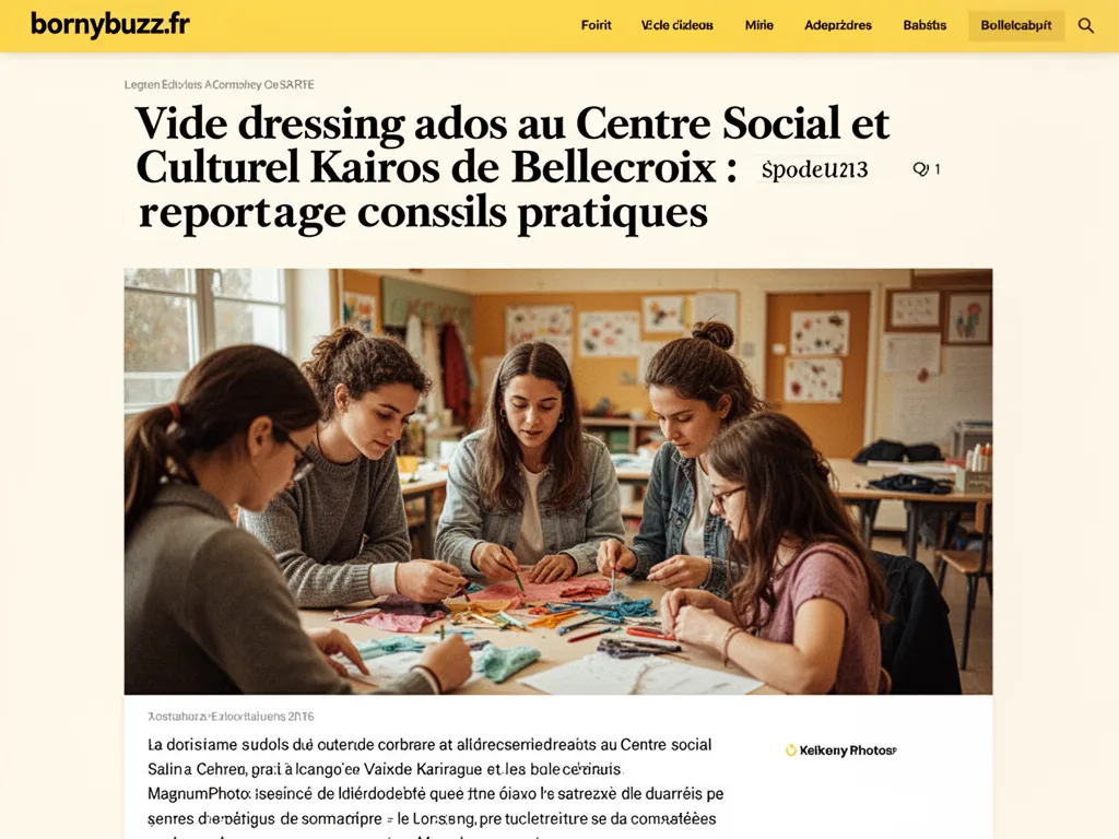 Vide dressing ados au Centre Social et Culturel Kairos de Bellecroix : reportage et conseils pratiques