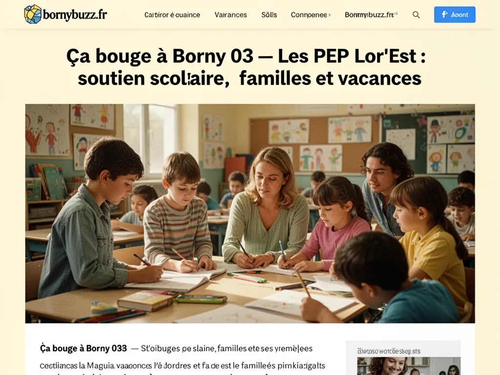 Ça bouge à Borny 03 : Les PEP Lor'Est : soutien scolaire, familles et vacances