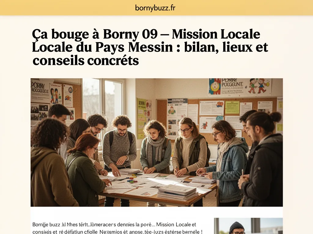Ça bouge à Borny 09 : Mission Locale du Pays Messin : bilan, lieux et conseils concrets