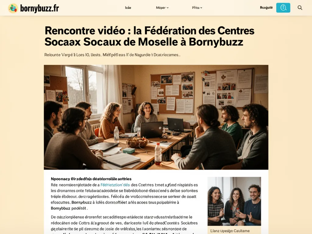 Rencontre vidéo : la Fédération des Centres Sociaux de Moselle à Bornybuzz