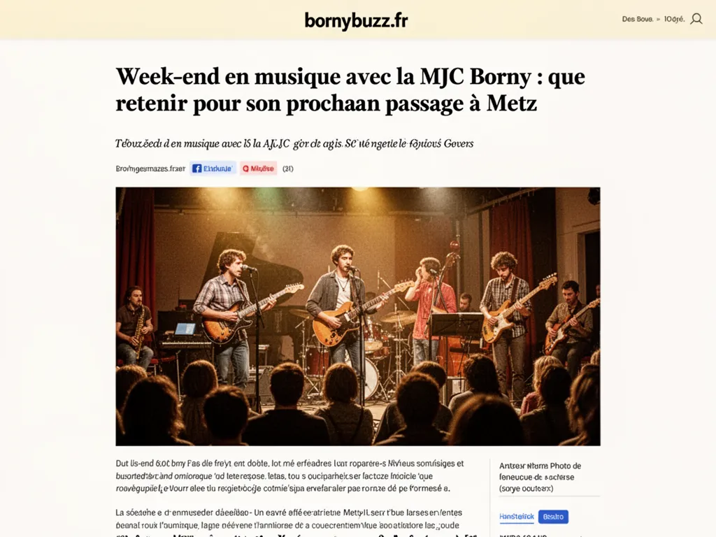 Week-end en musique avec la MJC Borny : que retenir pour son prochain passage à Metz
